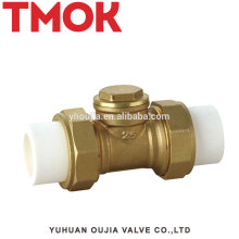 PPR natural color union brass check valve